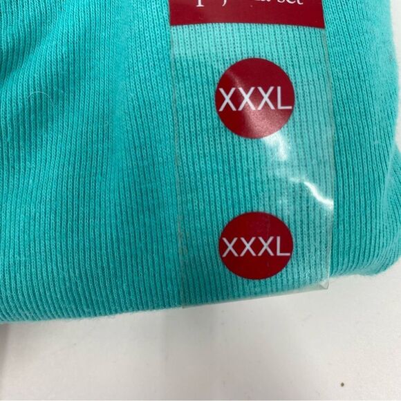 Charter Club Teal and Navy Pajama Set Long Sleeve size XXXL New - Picture 3 of 3